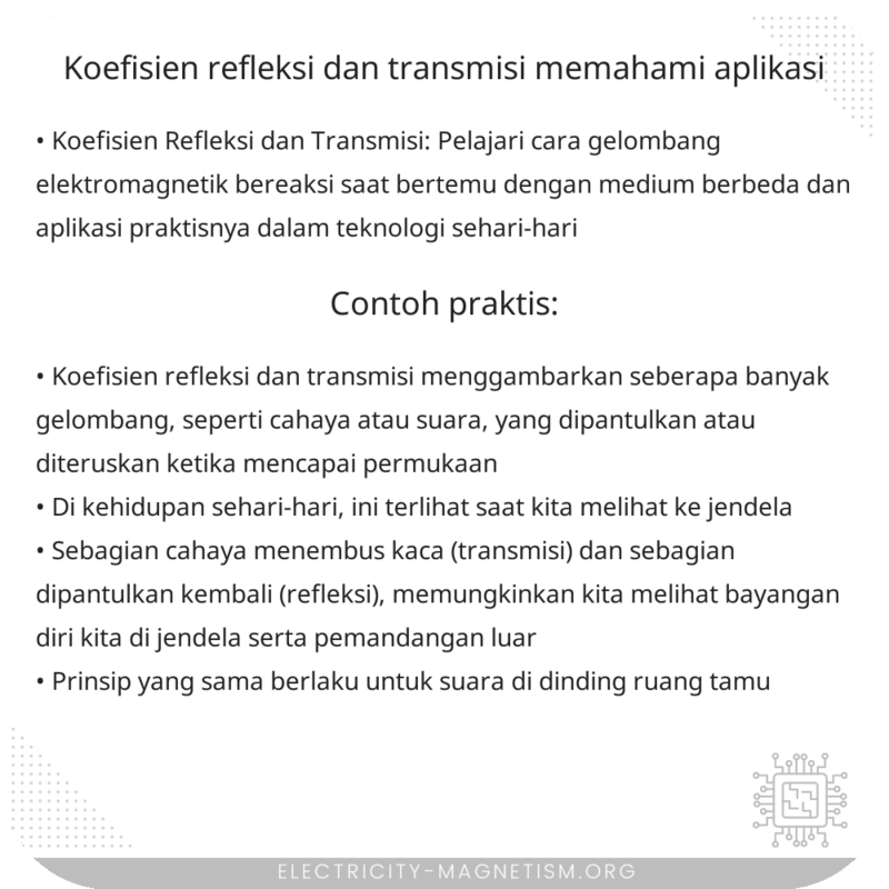Koefisien Refleksi dan Transmisi | Memahami Aplikasi