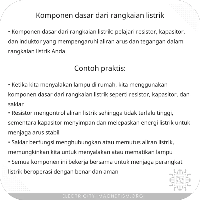 Komponen Dasar dari Rangkaian Listrik