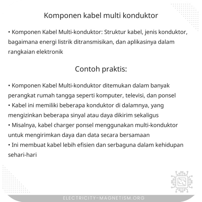 Komponen Kabel Multi-konduktor