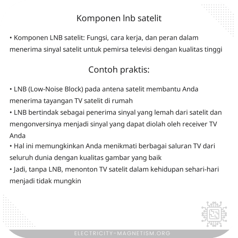 Komponen LNB Satelit