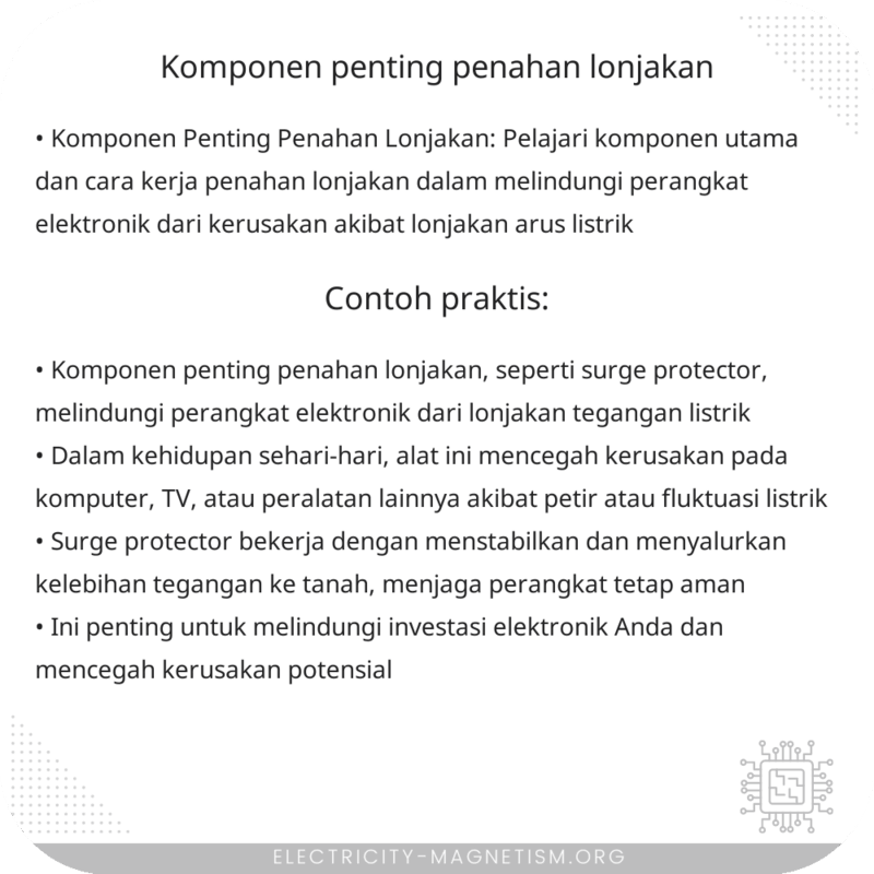 Komponen Penting Penahan Lonjakan