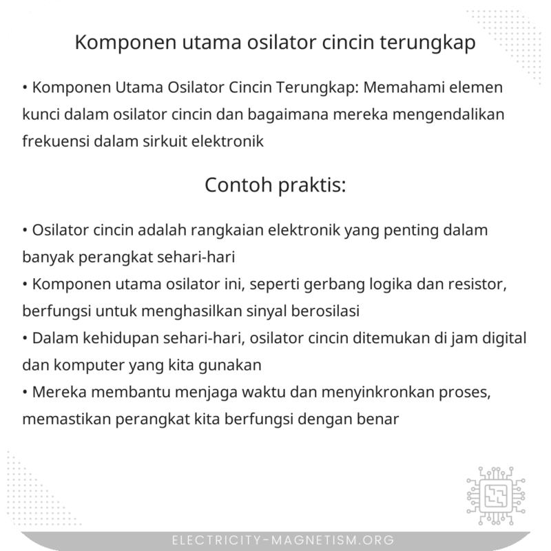 Komponen Utama Osilator Cincin Terungkap