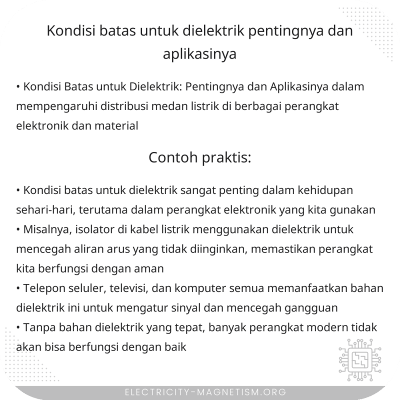 Kondisi Batas untuk Dielektrik | Pentingnya dan Aplikasinya