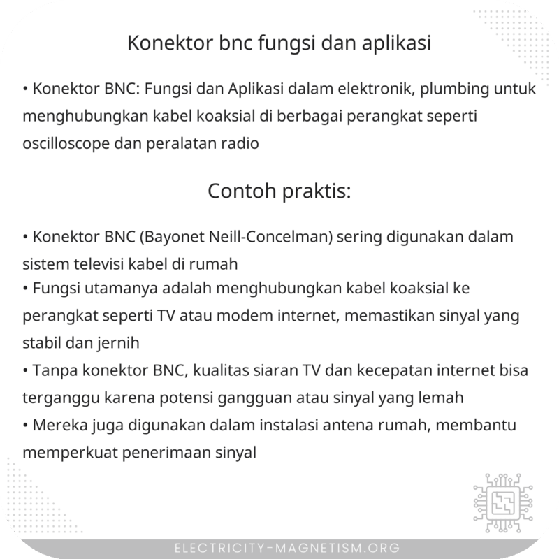 Konektor BNC | Fungsi dan Aplikasi