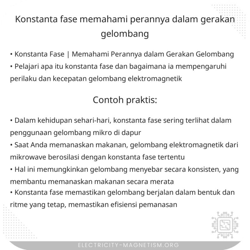Konstanta Fase | Memahami Perannya dalam Gerakan Gelombang