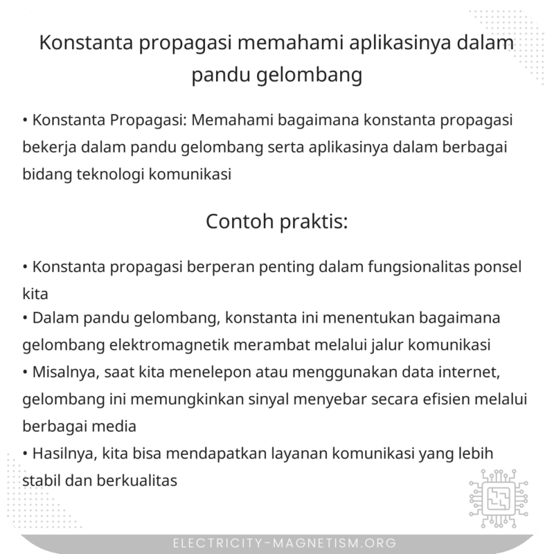 Konstanta Propagasi | Memahami Aplikasinya dalam Pandu Gelombang