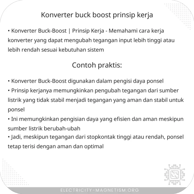 Konverter Buck-Boost | Prinsip Kerja