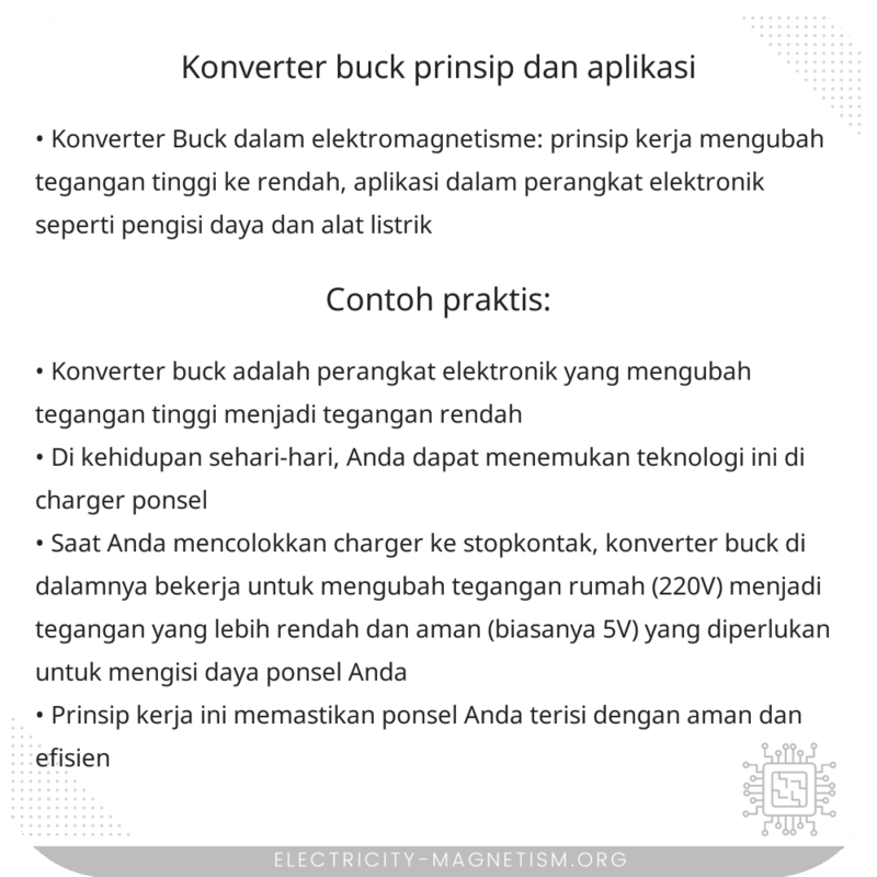 Konverter Buck | Prinsip dan Aplikasi