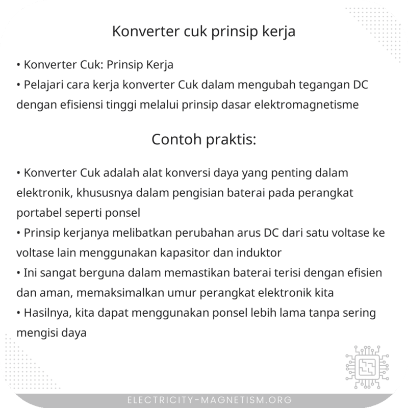 Konverter Cuk | Prinsip Kerja