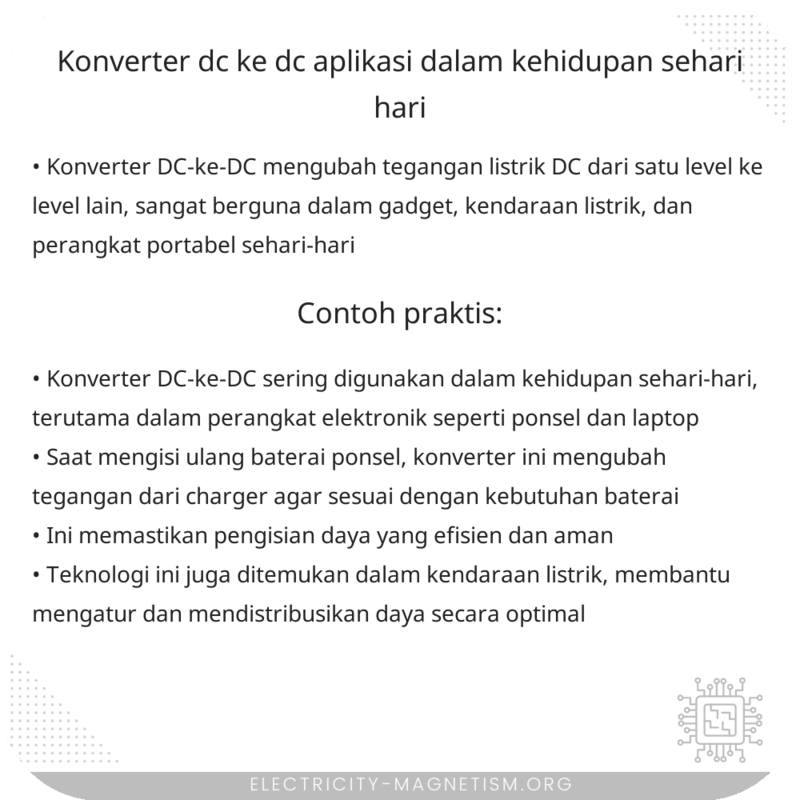 Konverter DC-ke-DC | Aplikasi dalam Kehidupan Sehari-hari