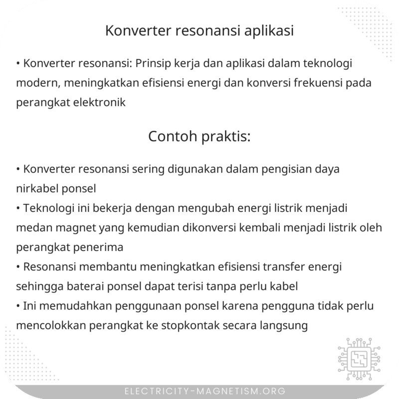 Konverter Resonansi | Aplikasi