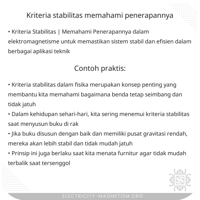 Kriteria Stabilitas | Memahami Penerapannya