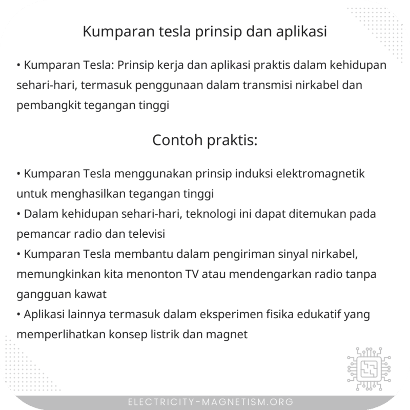 Kumparan Tesla | Prinsip dan Aplikasi