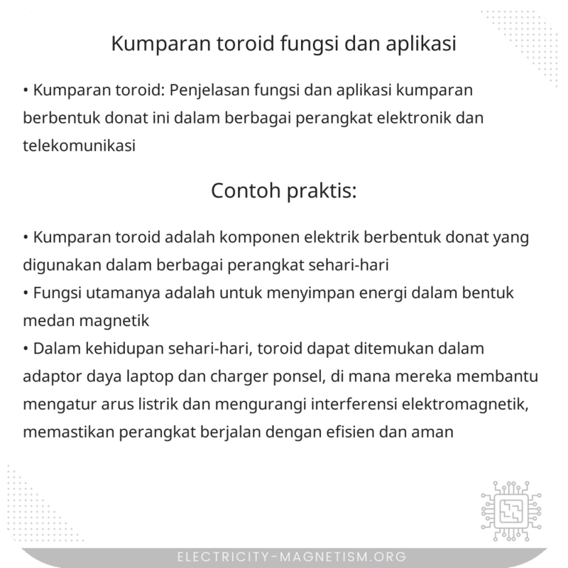 Kumparan Toroid | Fungsi dan Aplikasi