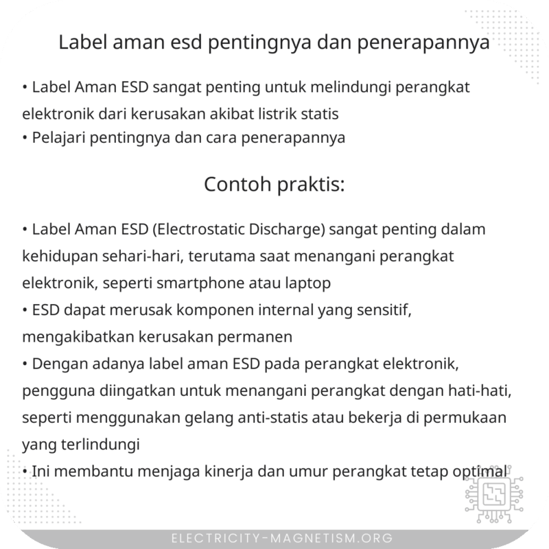 Label Aman ESD | Pentingnya dan Penerapannya