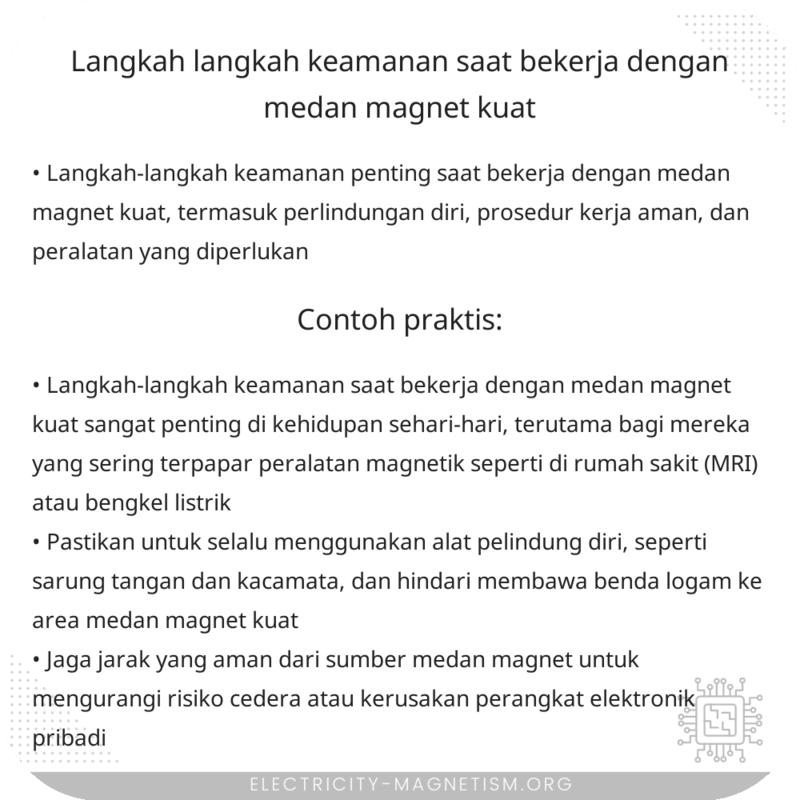 Langkah-langkah Keamanan Saat Bekerja dengan Medan Magnet Kuat