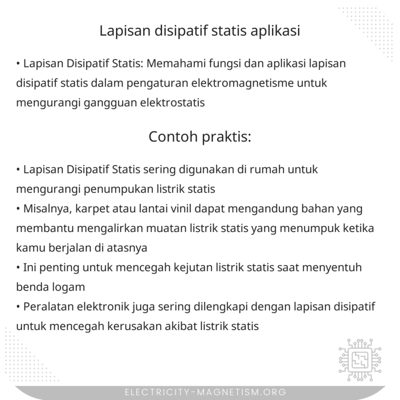 Lapisan Disipatif Statis | Aplikasi