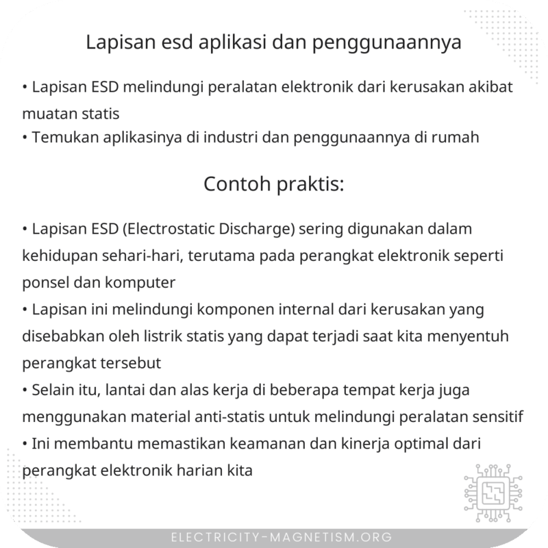 Lapisan ESD | Aplikasi dan Penggunaannya