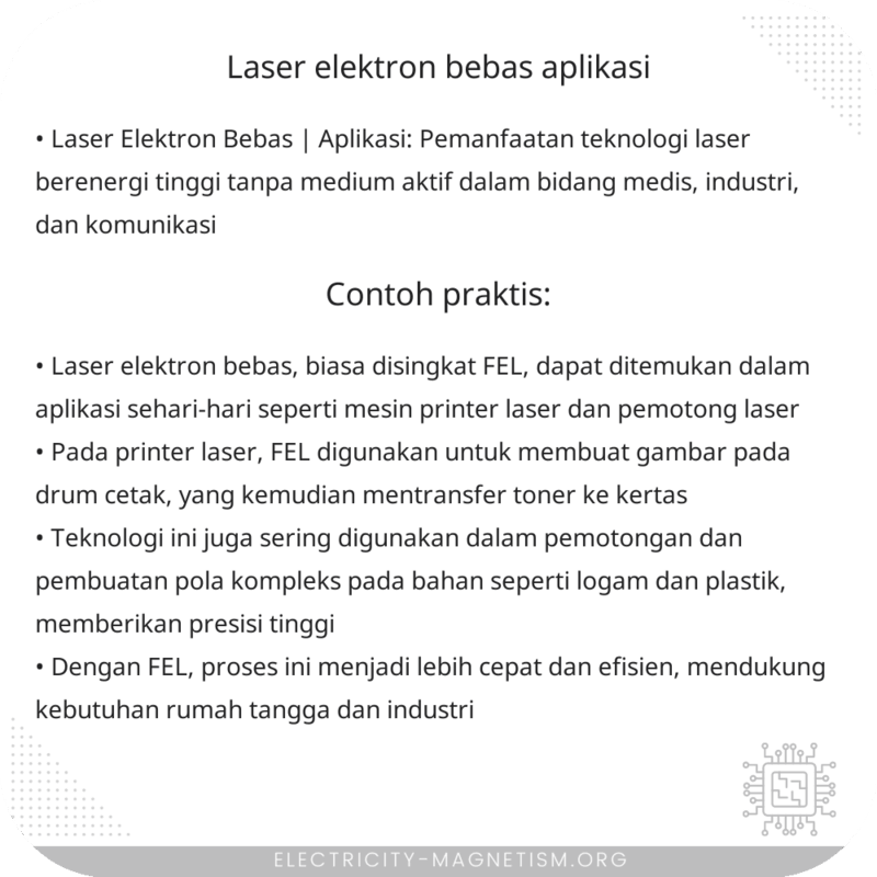 Laser Elektron Bebas | Aplikasi