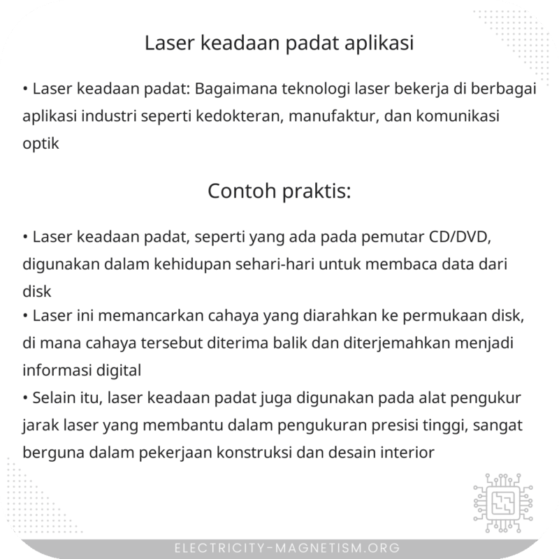 Laser Keadaan Padat | Aplikasi