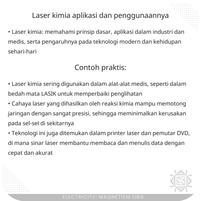 Laser Kimia | Aplikasi dan Penggunaannya