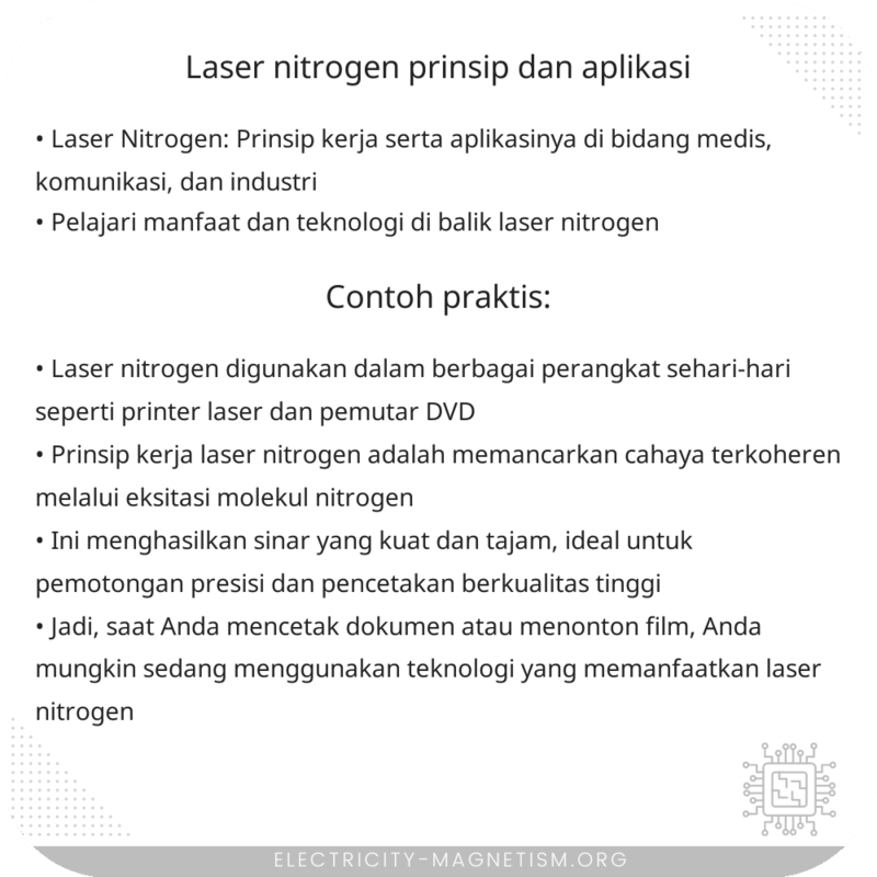 Laser Nitrogen | Prinsip dan Aplikasi