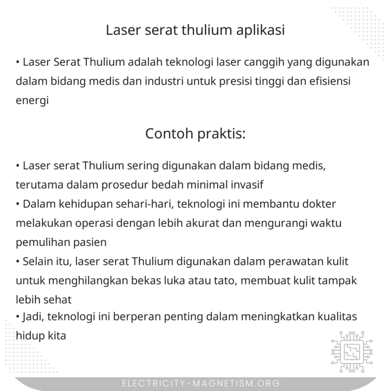 Laser Serat Thulium | Aplikasi