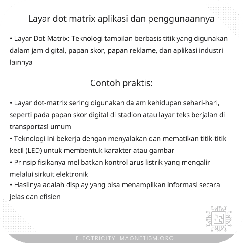 Layar Dot-Matrix | Aplikasi dan Penggunaannya