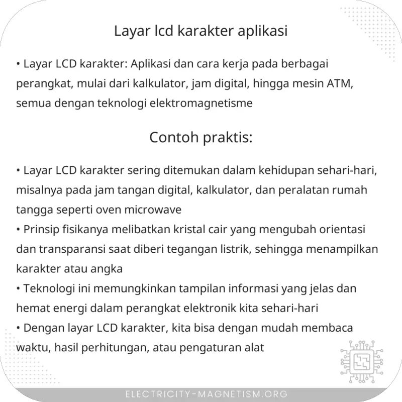 Layar LCD Karakter | Aplikasi