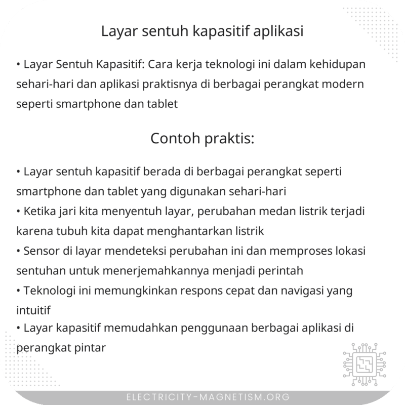 Layar Sentuh Kapasitif | Aplikasi