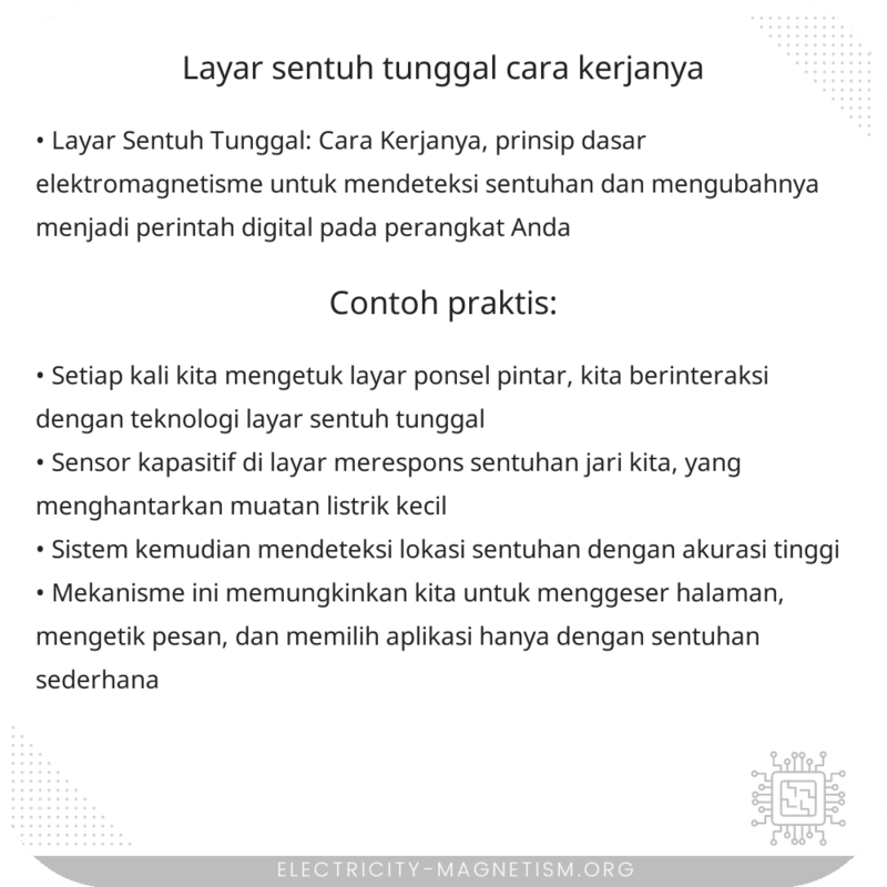 Layar Sentuh Tunggal | Cara Kerjanya