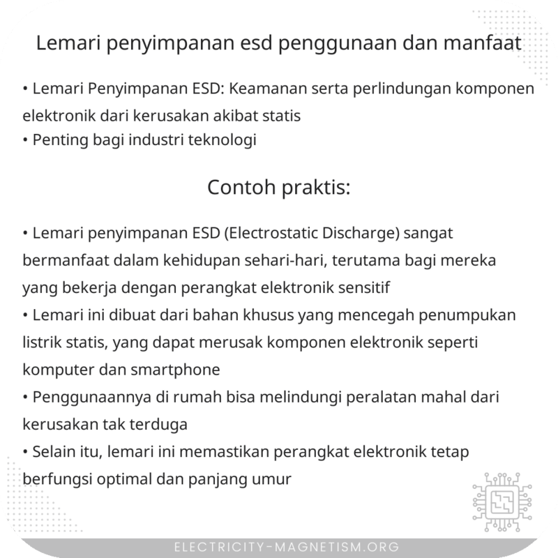 Lemari Penyimpanan ESD | Penggunaan dan Manfaat
