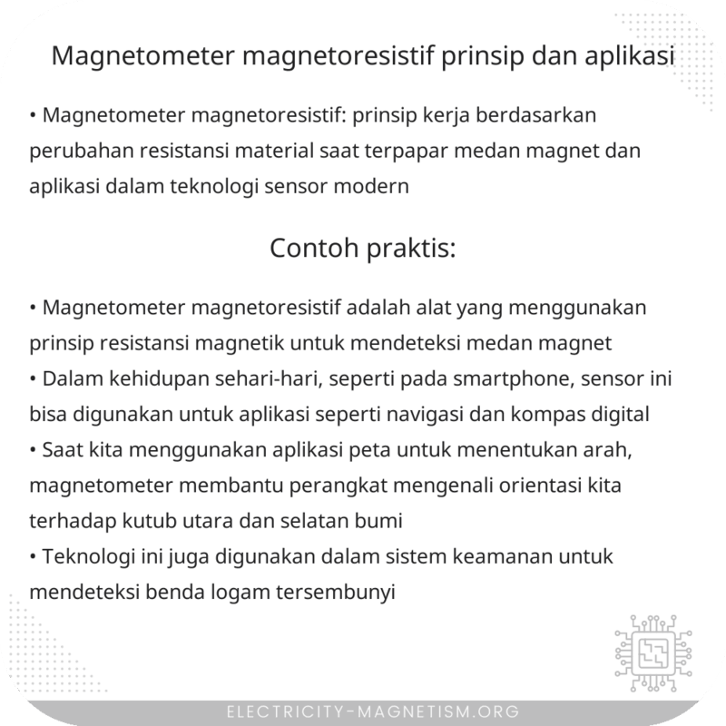 Magnetometer Magnetoresistif | Prinsip dan Aplikasi