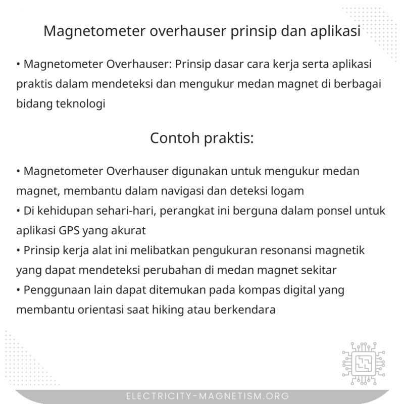 Magnetometer Overhauser | Prinsip dan Aplikasi