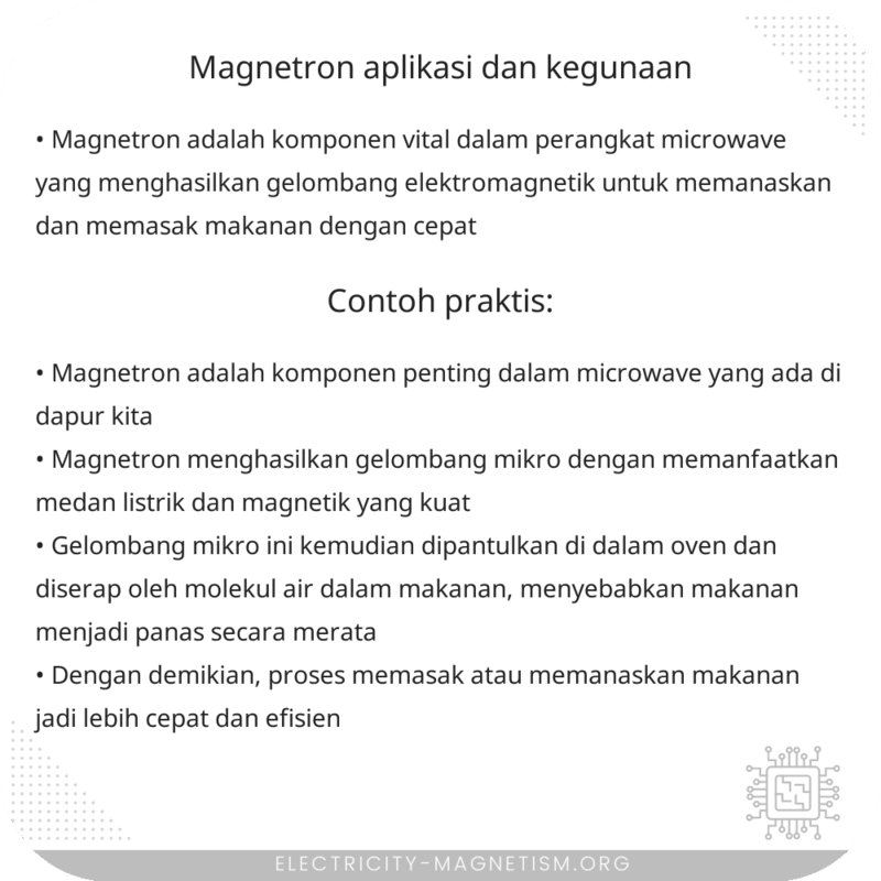 Magnetron | Aplikasi dan Kegunaan