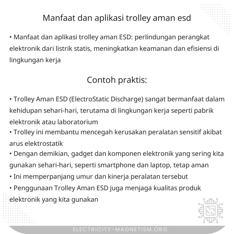 Manfaat dan Aplikasi Trolley Aman ESD
