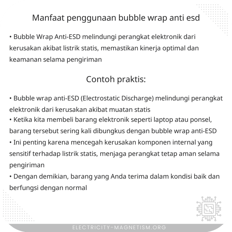 Manfaat Penggunaan Bubble Wrap Anti-ESD