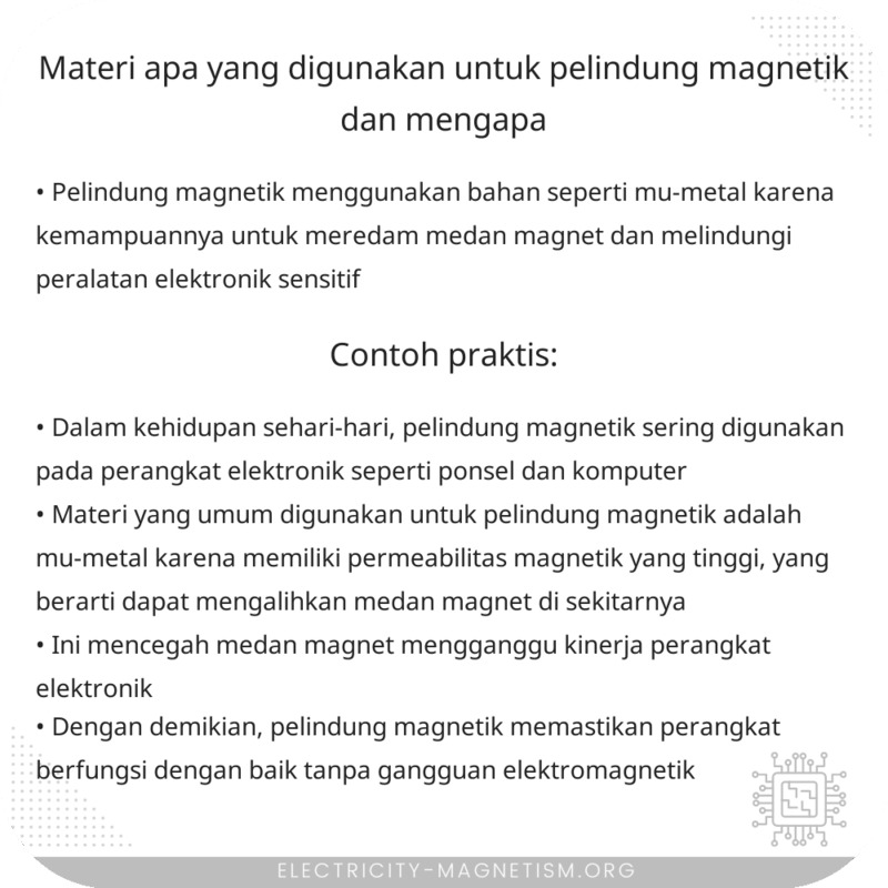 Materi Apa yang Digunakan untuk Pelindung Magnetik dan Mengapa?
