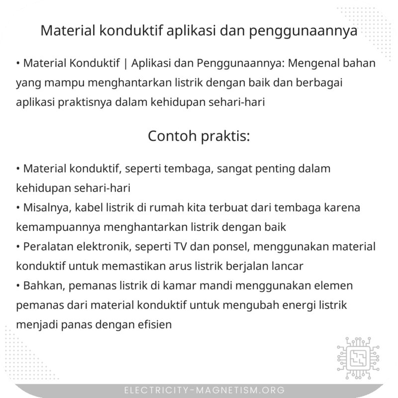 Material Konduktif | Aplikasi dan Penggunaannya