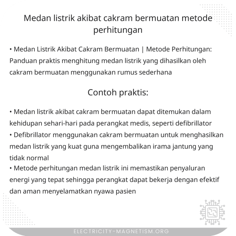 Medan Listrik Akibat Cakram Bermuatan | Metode Perhitungan