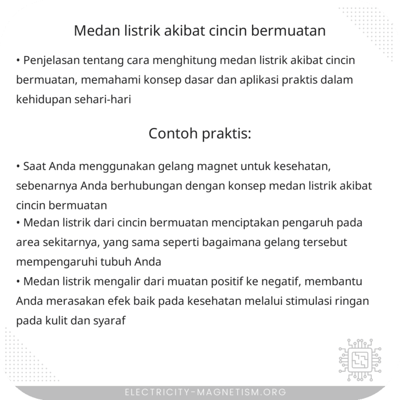 Medan Listrik Akibat Cincin Bermuatan?