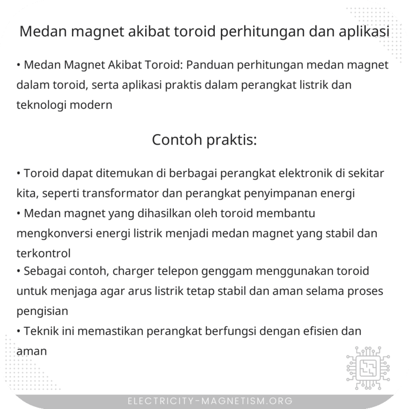 Medan Magnet Akibat Toroid | Perhitungan dan Aplikasi