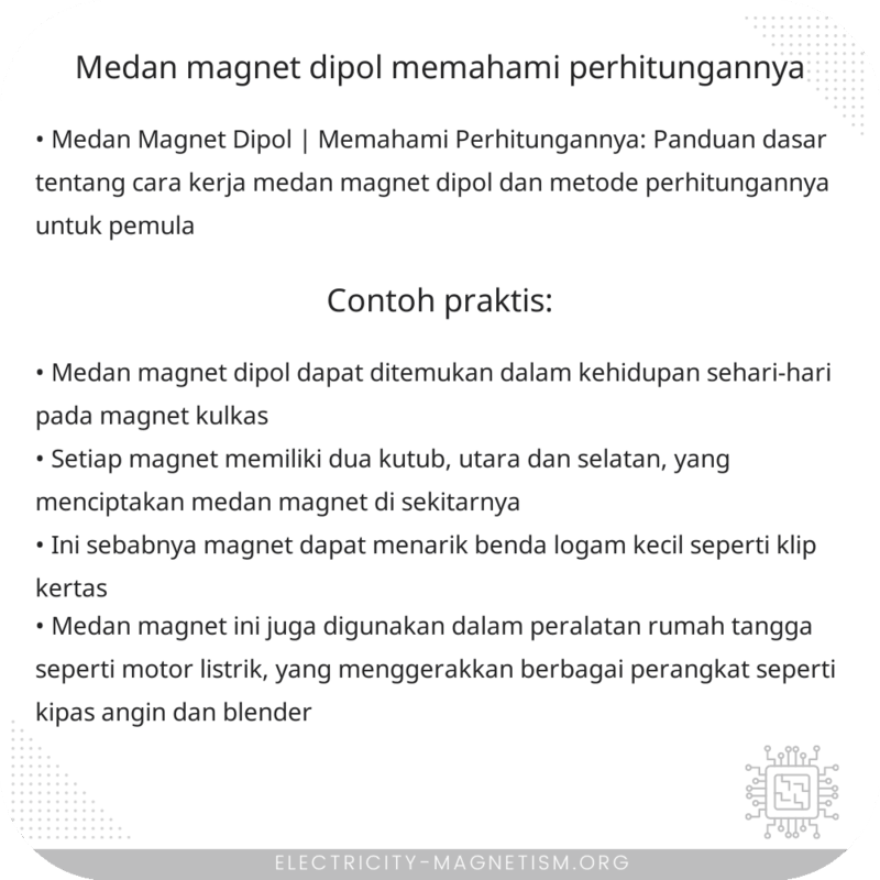 Medan Magnet Dipol | Memahami Perhitungannya
