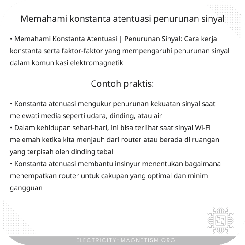 Memahami Konstanta Atentuasi | Penurunan Sinyal