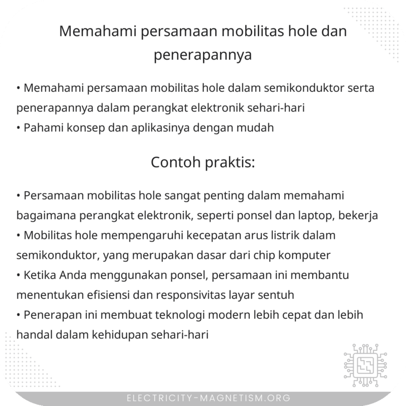 Memahami Persamaan Mobilitas Hole dan Penerapannya