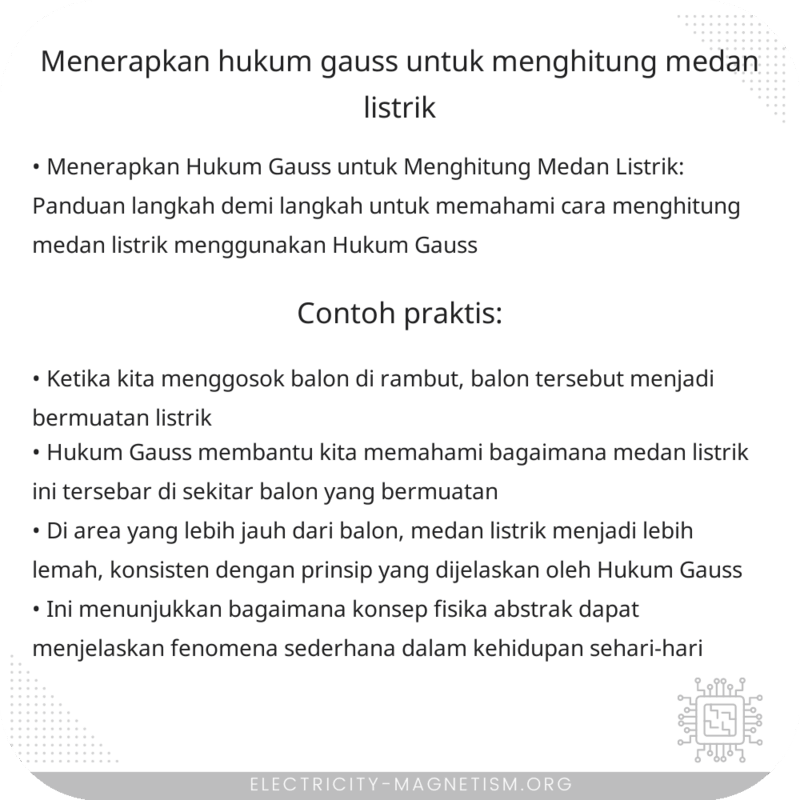 Menerapkan Hukum Gauss untuk Menghitung Medan Listrik