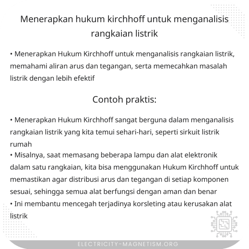 Menerapkan Hukum Kirchhoff untuk Menganalisis Rangkaian Listrik