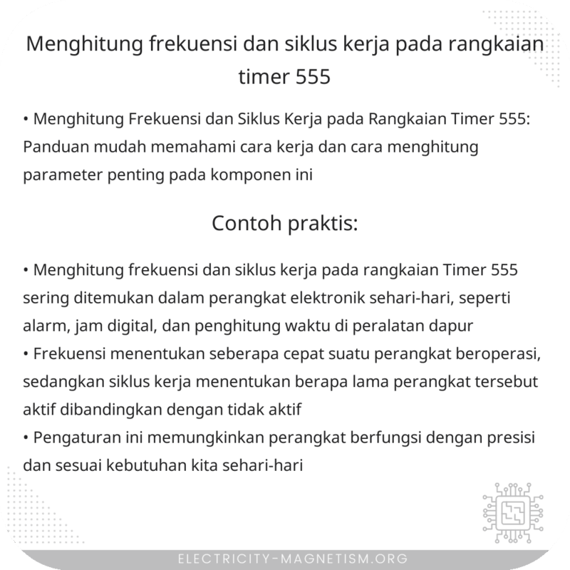 Menghitung Frekuensi dan Siklus Kerja pada Rangkaian Timer 555