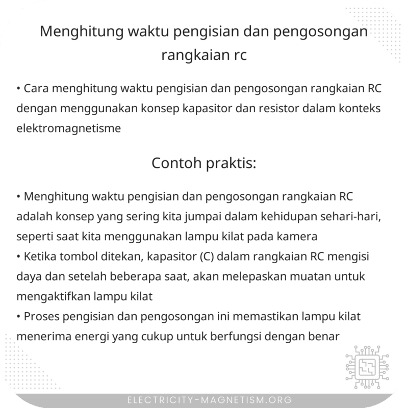 Menghitung Waktu Pengisian dan Pengosongan Rangkaian RC