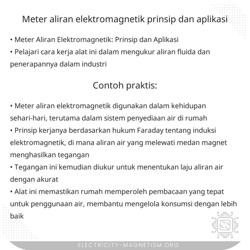 Meter Aliran Elektromagnetik | Prinsip dan Aplikasi